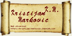 Kristijan Marković vizit kartica
